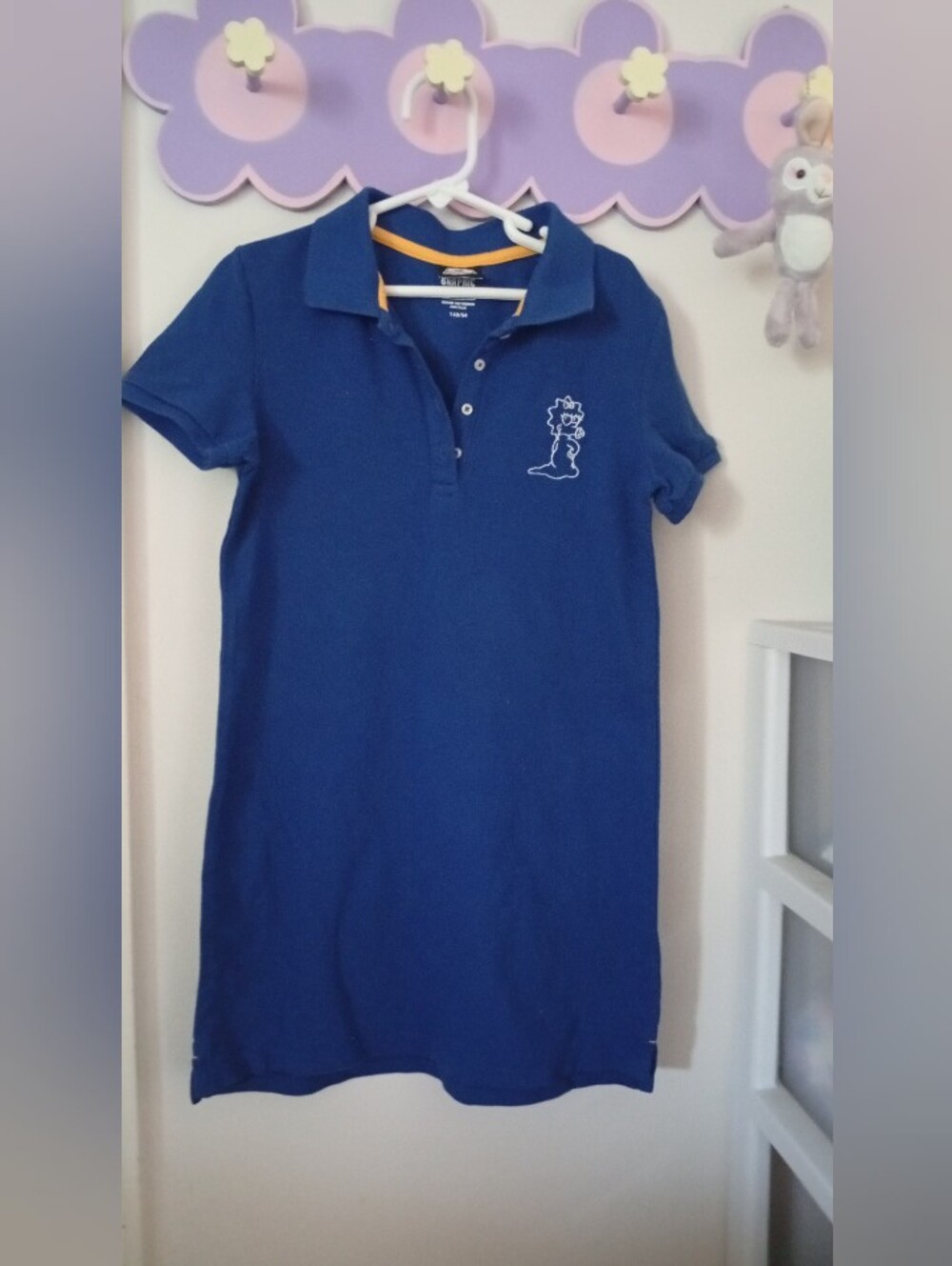 The Simpsons Girls' Polo Dress with Maggie Embroidery size140/8-10Y (100%Cotton)